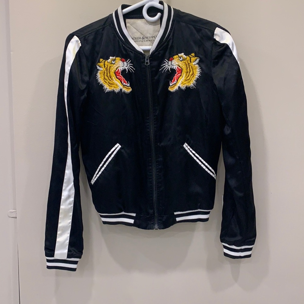 Ralph Lauren Satin Bomber Jacket - Perfect condition- size Small